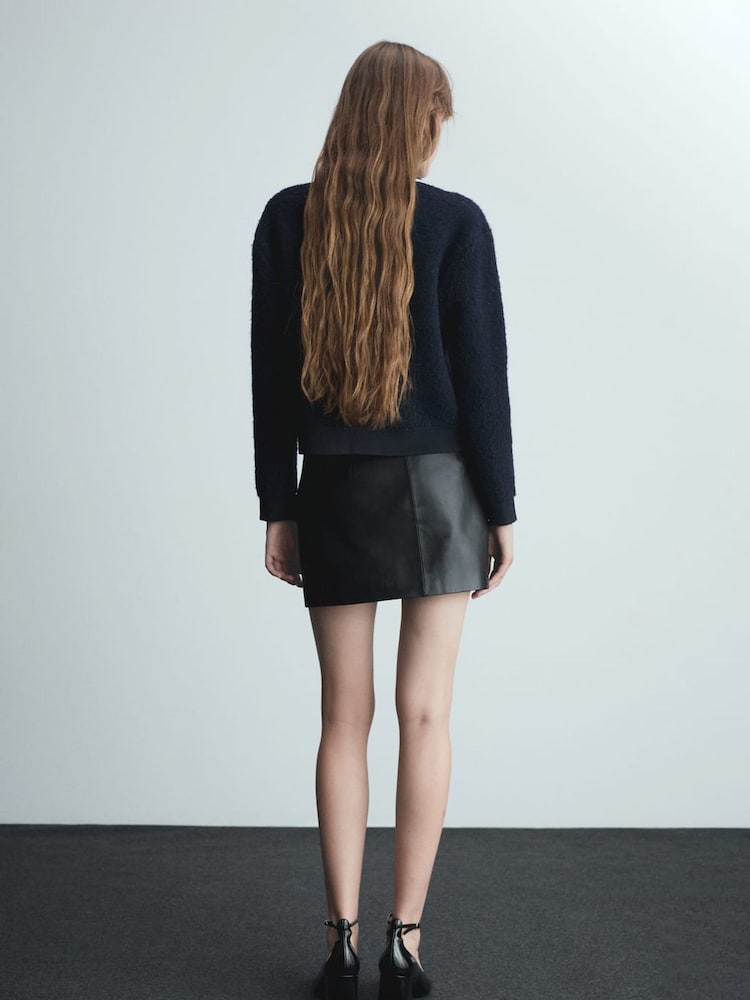 Mango Blue Tweed jacket with buttons - Image 2 of 6 Mango Blue Tweed jacket with buttons - Image 2 of 6