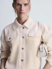 Mango Cream Knitted Jacket - Image 1 of 6