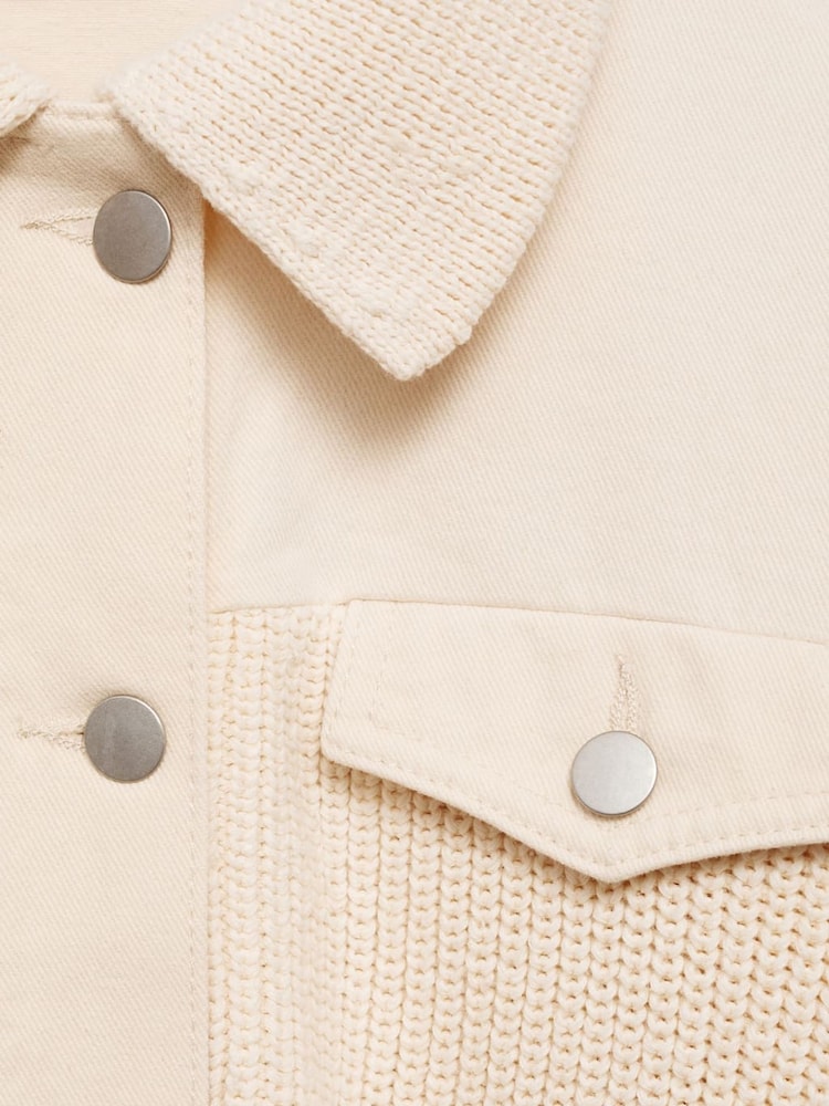 Mango Cream Knitted Jacket - Image 6 of 6 Mango Cream Knitted Jacket - Image 6 of 6
