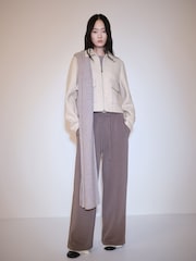 Mango Brown Wool-Blend Jacket With Pockets - Image 1 of 6