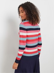 M&Co Pink Multi Stripe Jumper - Image 2 of 4