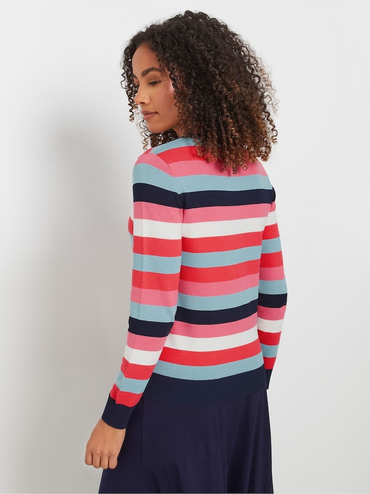 M&Co Pink Multi Stripe Jumper - Image 2 of 4