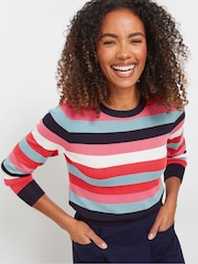 M&Co Pink Multi Stripe Jumper - Image 3 of 4