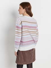 M&Co Pink Fairisle Pattern Knit Jumper - Image 3 of 5