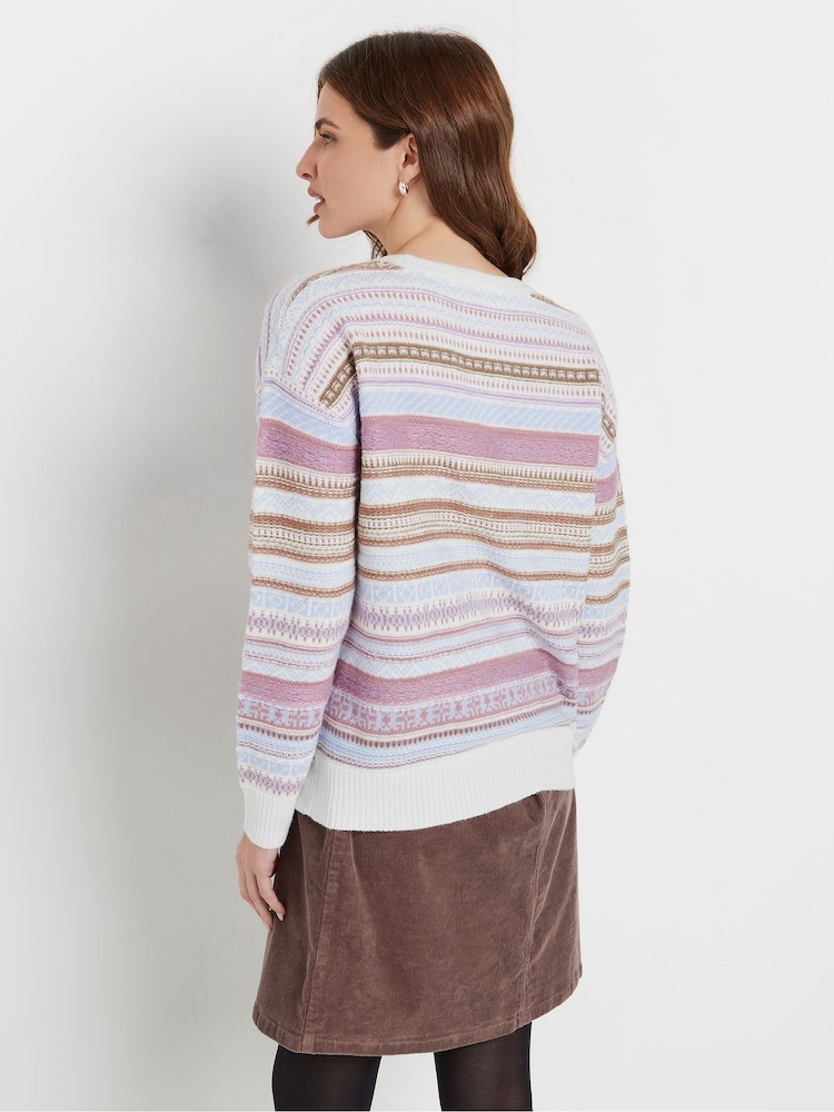 M&Co Pink Fairisle Pattern Knit Jumper - Image 3 of 5