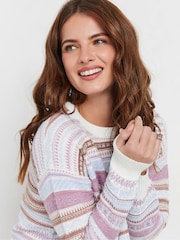 M&Co Pink Fairisle Pattern Knit Jumper - Image 4 of 5