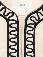 Mango Cream Western Embroided Jacket - Image 5 of 6