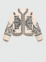 Mango Cream Western Embroided Jacket - Image 6 of 6