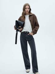 Mango Brown Check Wool Jacket - Image 3 of 8