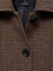 Mango Brown Check Wool Jacket - Image 8 of 8
