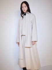 Mango Brown Jacket With Scarf And Pockets - Image 1 of 6