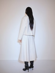 Mango Brown Jacket With Scarf And Pockets - Image 3 of 6