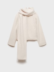 Mango Brown Jacket With Scarf And Pockets - Image 5 of 6