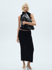 Mango Black Knitted Skirt - Image 1 of 6