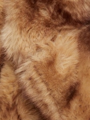 Mango Brown Faux Fur Coat - Image 6 of 6