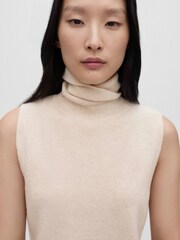 Mango Brown 100% Wool Turtleneck Top - Image 1 of 6