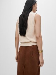 Mango Brown 100% Wool Turtleneck Top - Image 3 of 6
