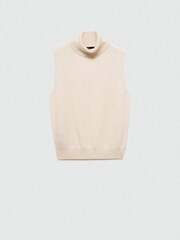 Mango Brown 100% Wool Turtleneck Top - Image 5 of 6