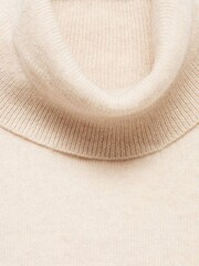 Mango Brown 100% Wool Turtleneck Top - Image 6 of 6
