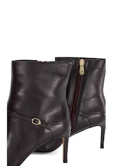 Dune London Brown Olene Pointed Buckle Ankle Boots - Image 2 of 6