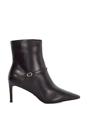 Dune London Brown Olene Pointed Buckle Ankle Boots - Image 3 of 6