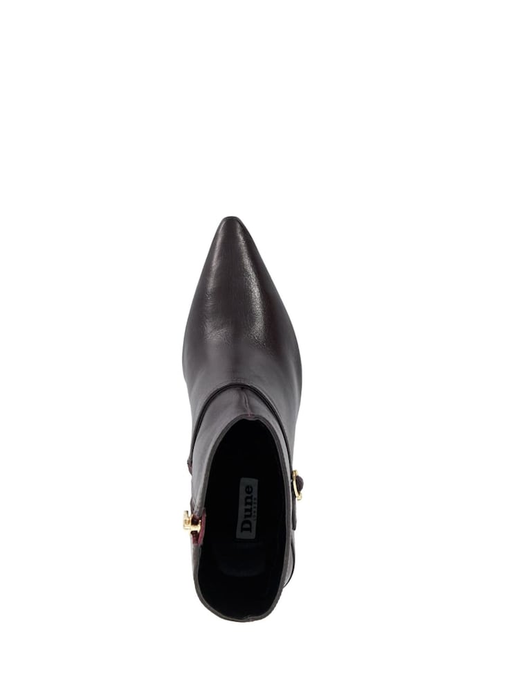 Dune London Brown Olene Pointed Buckle Ankle Boots - Image 6 of 6