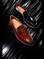 Dune London Brown Surrey Suede Penny Loafers - Image 2 of 7