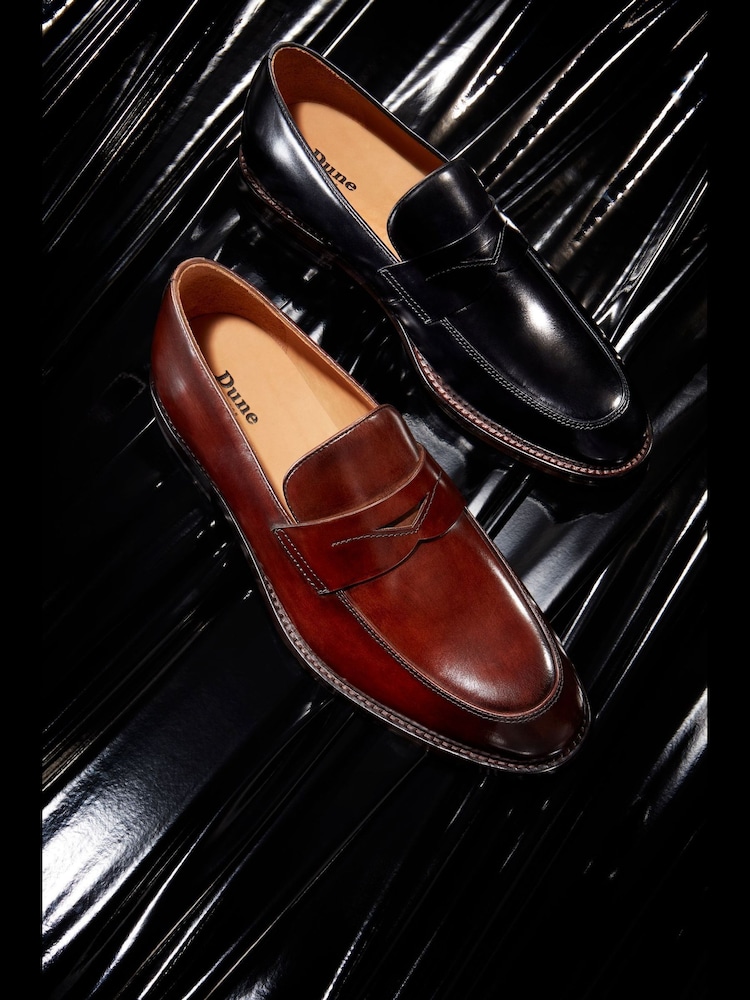 Dune London Brown Surrey Suede Penny Loafers - Image 2 of 7