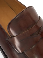 Dune London Brown Surrey Suede Penny Loafers - Image 7 of 7