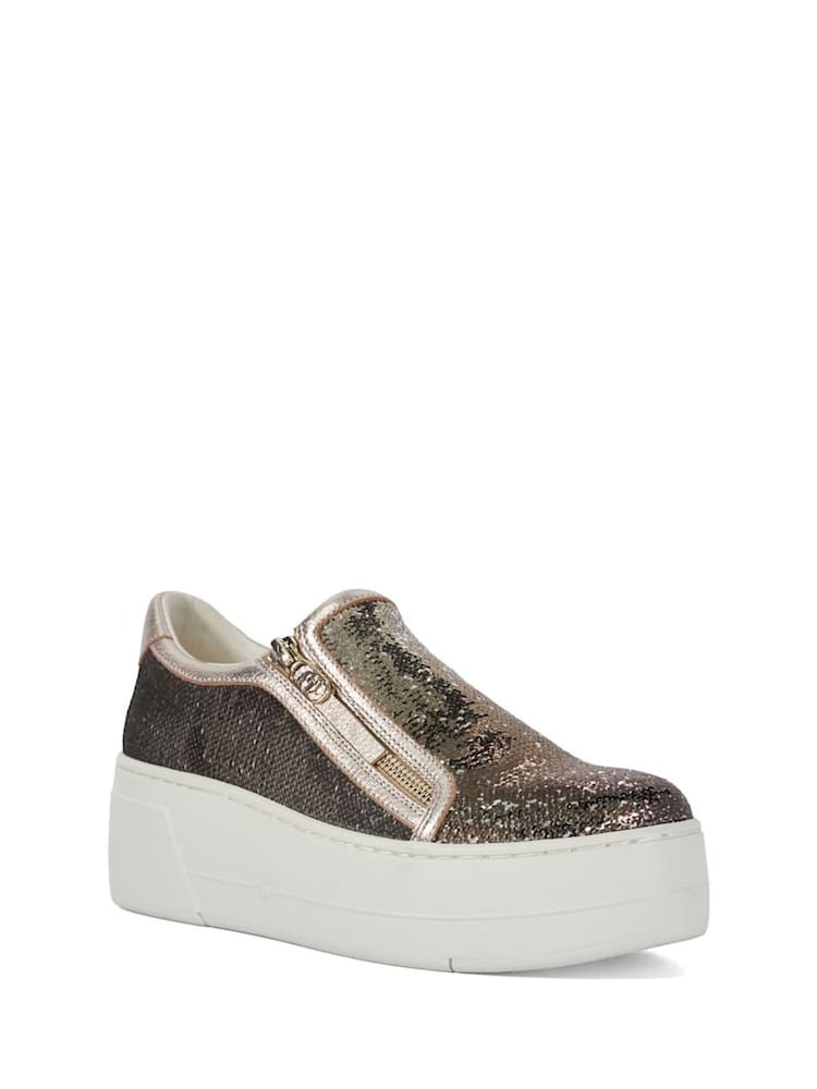 zlata (barva); zlato - Dune London Episodic 2 čevelj z debelim ploskim podplatom Slip On Trainers - Slika 2 iz 6 zlata (barva); zlato - Dune London Episodic 2 čevelj z debelim ploskim podplatom Slip On Trainers - Slika 2 iz 6