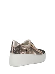 zlata (barva); zlato - Dune London Episodic 2 čevelj z debelim ploskim podplatom Slip On Trainers - Slika 4 iz 6