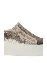 zlata (barva); zlato - Dune London Episodic 2 čevelj z debelim ploskim podplatom Slip On Trainers - Slika 6 iz 6