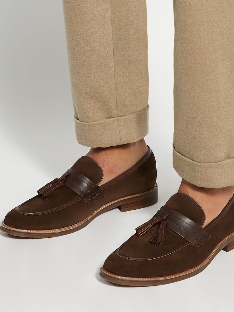 rjava - Dune London Simley Contrast Sole Tassle mokasini - Slika 1 iz 6