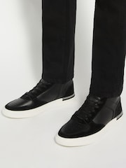 Negro - Dune London Strictly Stripe Sole Detail Trainers - Imagen 1 de 6