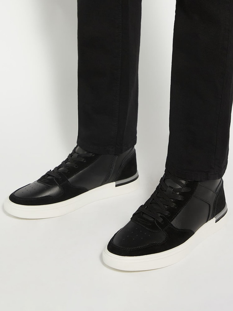 Negro - Dune London Strictly Stripe Sole Detail Trainers - Imagen 1 de 6