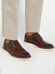 Dune London Brown Blairs Premium Hybrid Sole Lace Up Shoes - Image 1 of 6