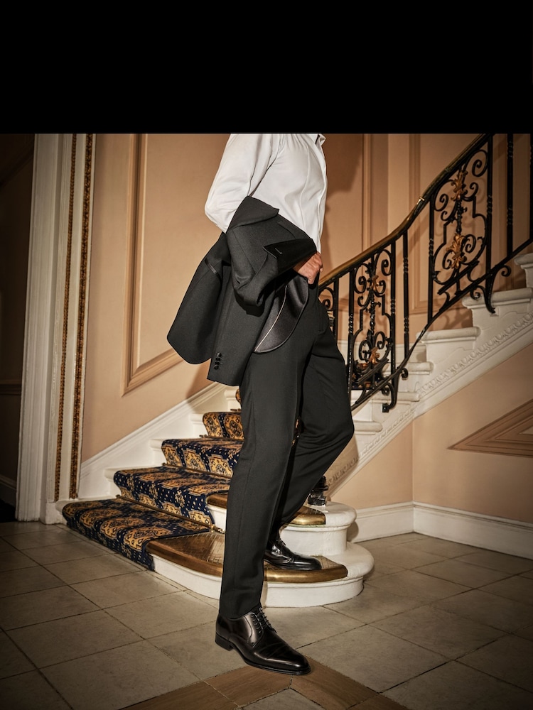 Dune London Black Salisbury Classic Derby Patent Shoes - Image 2 of 7