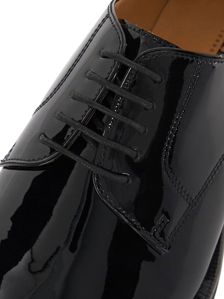 Dune London Black Salisbury Classic Derby Patent Shoes - Image 7 of 7