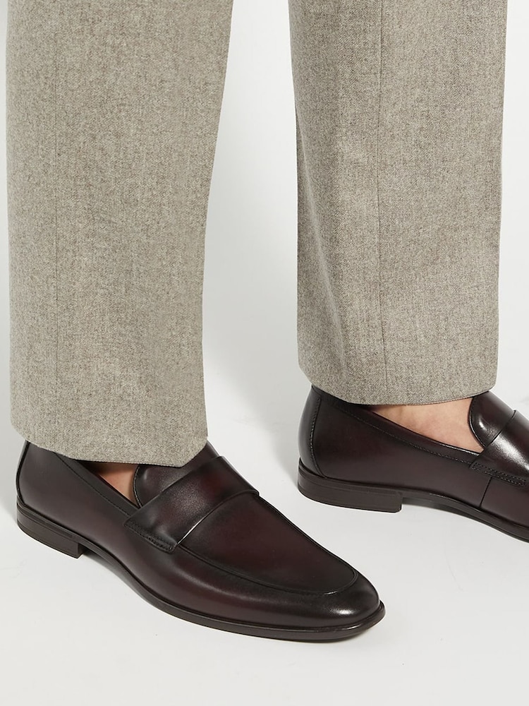 Dune London Brown Sylas Flex Sole Loafers - Image 1 of 6