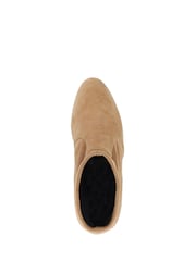 Dune London Brown Optilly Block Heel Sock Boots - Image 5 of 6