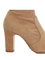 Dune London Brown Optilly Block Heel Sock Boots - Image 6 of 6