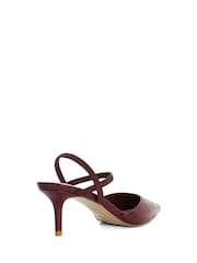 Dune London Red Standard Fit Classical Elasticated Open Court Shoes - Image 4 of 6