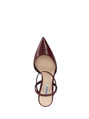 Dune London Red Standard Fit Classical Elasticated Open Court Shoes - Image 5 of 6