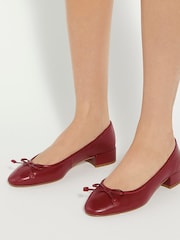 Dune London Red Admirably Low Heel Shoes - Image 1 of 6