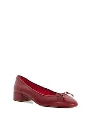 Dune London Red Admirably Low Heel Shoes - Image 3 of 6