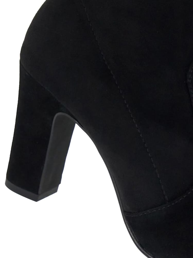 Dune London Black Optilly Block Heel Sock Boots - Image 6 of 6