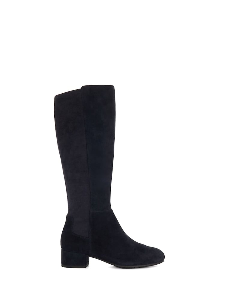 Dune London Blue Wide Fit Tayla Smart Stretch High Leg Boots - Image 2 of 6
