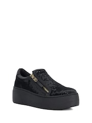 črna - Dune London Episodic 2 čevelj z debelim ploskim podplatom Slip On Trainers - Slika 3 iz 6