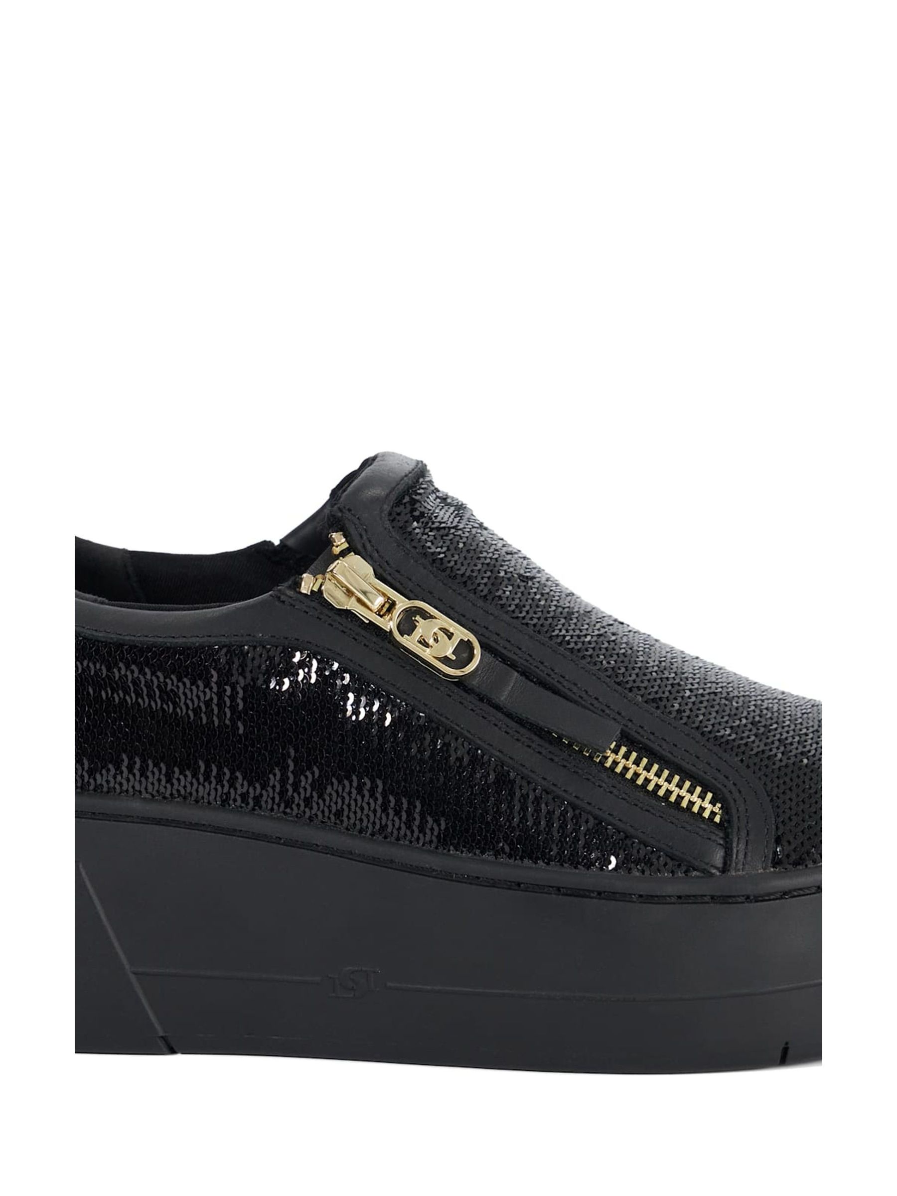 Buy Dune London Black Episodic 2 Flatform Slip On Trainers from Next Luxembourg