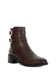 Brązowy - Buty Dune London Patter z podwójną klamrą - Image 3 of 6